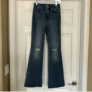 Good American Good Flare Ripped Jeans